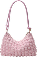 Velmora Pink Puffy Shoulder Bag – Lightweight Nylon Tote for Women
